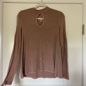 American Eagle long sleeve top - pink - size small